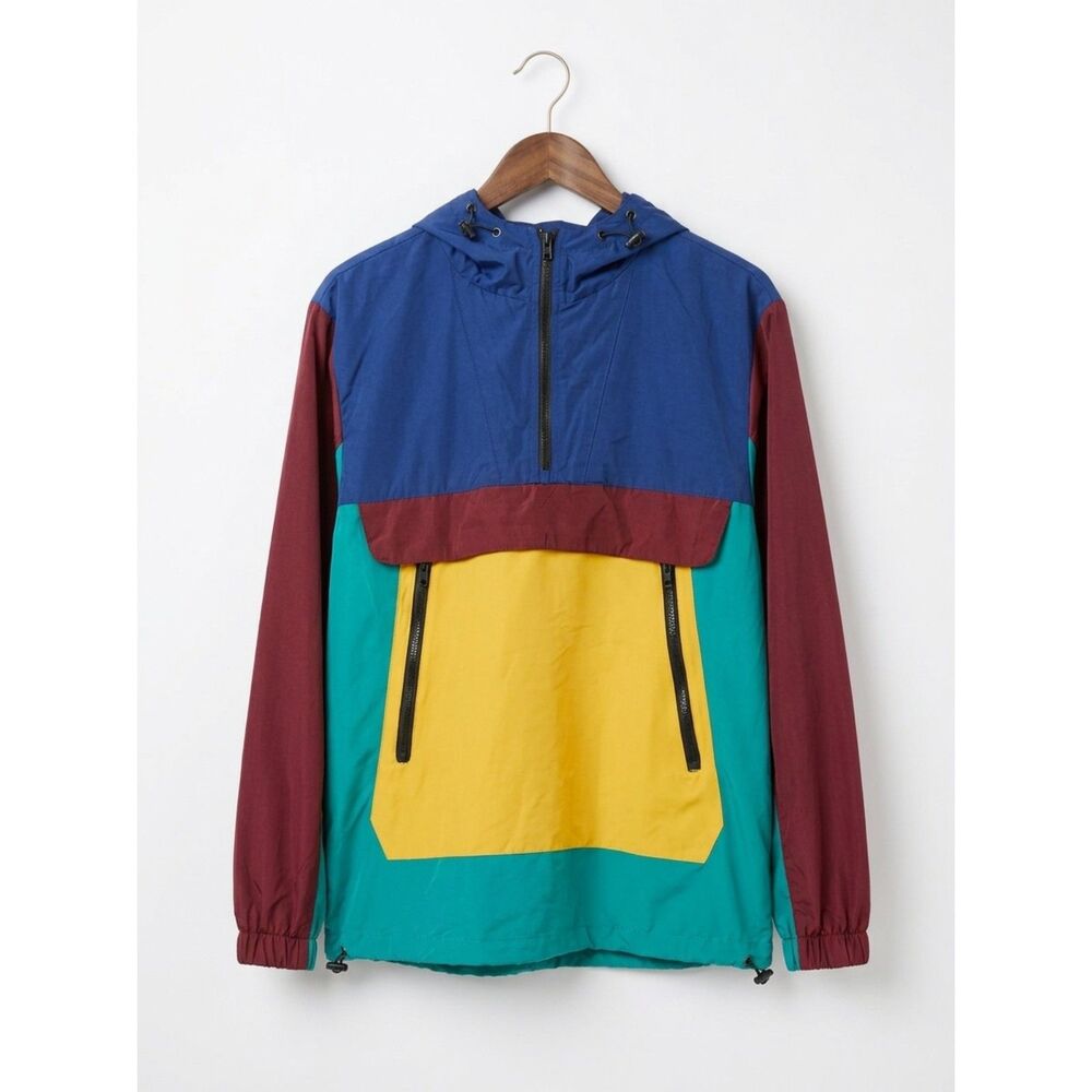 Vintage 90s Pullover Windbreaker Anorak Colorblock
